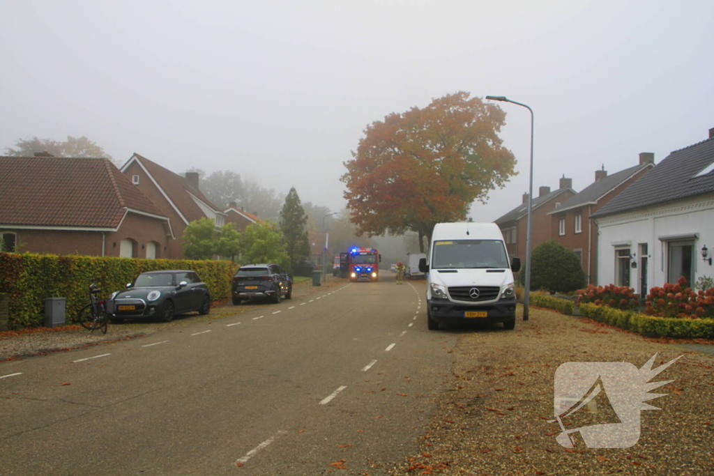 Gasleiding geraakt tijdens graafwerkzaamheden