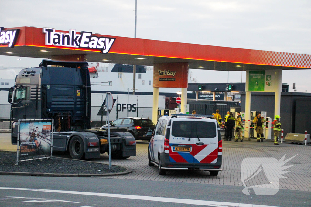 Tankstation afgezet vanwege gaslek bij pomp