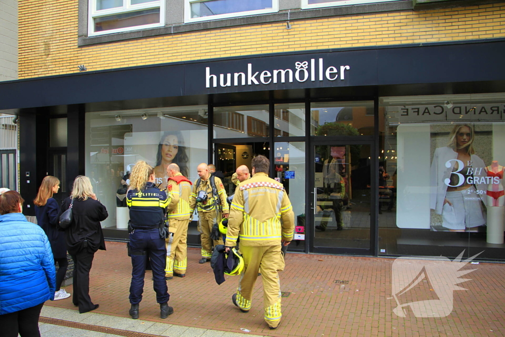 Lingeriewinkel ontruimd wegens gaslucht