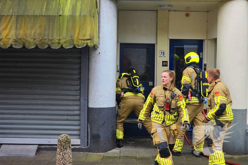 Brandweer forceert deur supermarkt