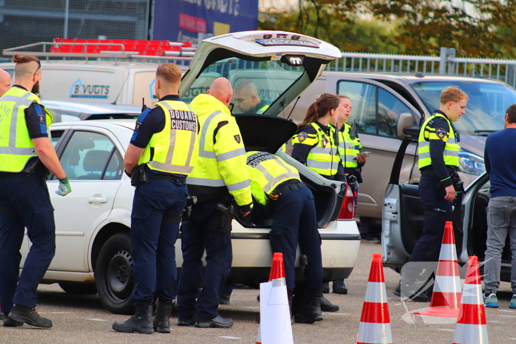 Grote verkeerscontrole in stad