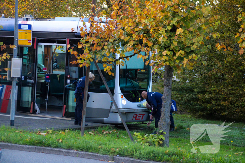 Personenwagen in botsing met tram