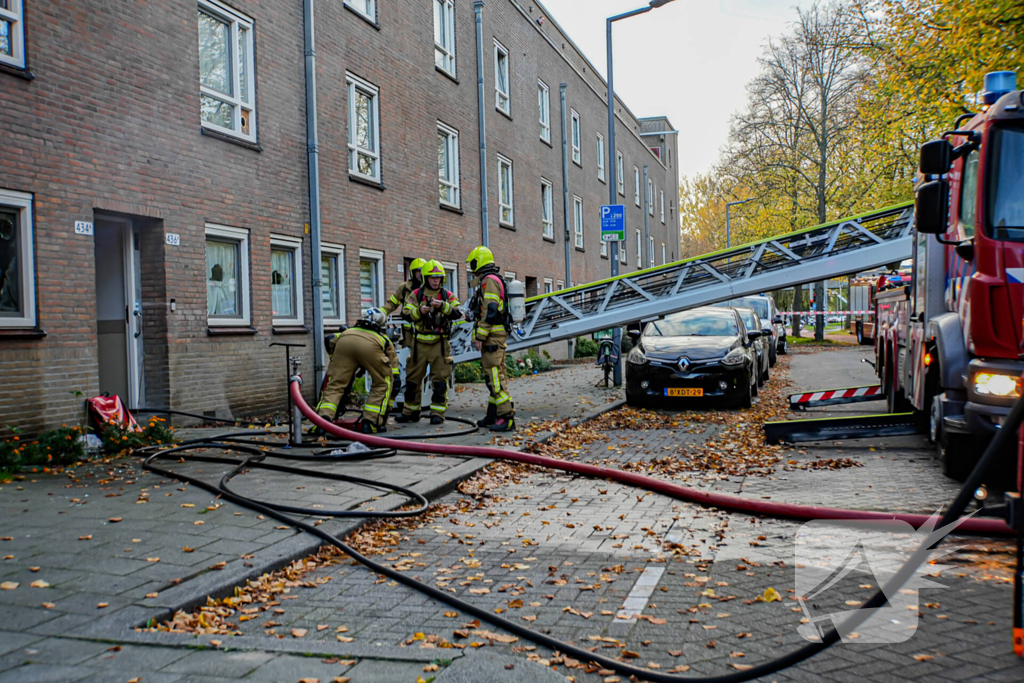 Veel rookontwikkeling bij keukenbrand