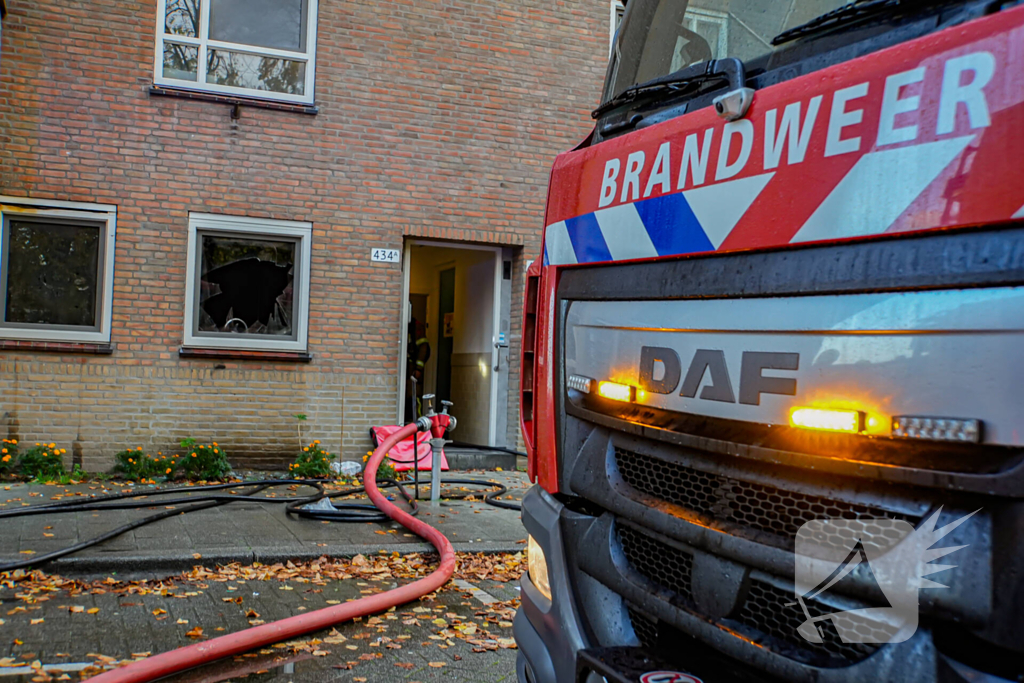 Veel rookontwikkeling bij keukenbrand