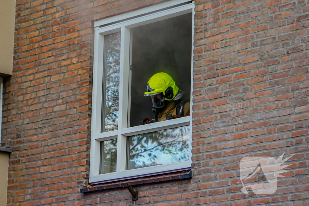 Veel rookontwikkeling bij keukenbrand