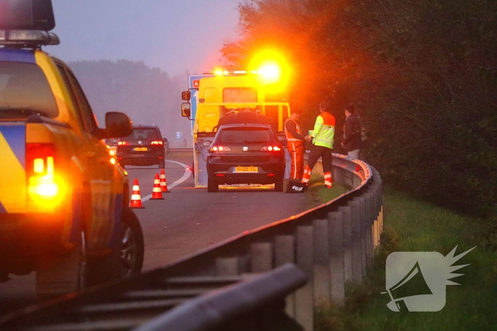 Autobrand blijkt koelvloeistoflekkage