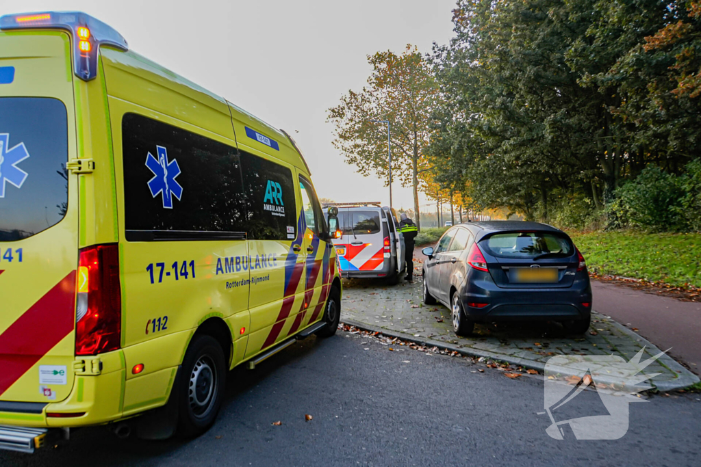 Fietser gewond bij botsing met auto