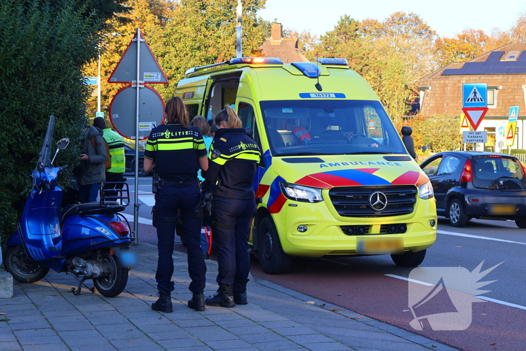 Motorrijder gewond bij botsing met scooter