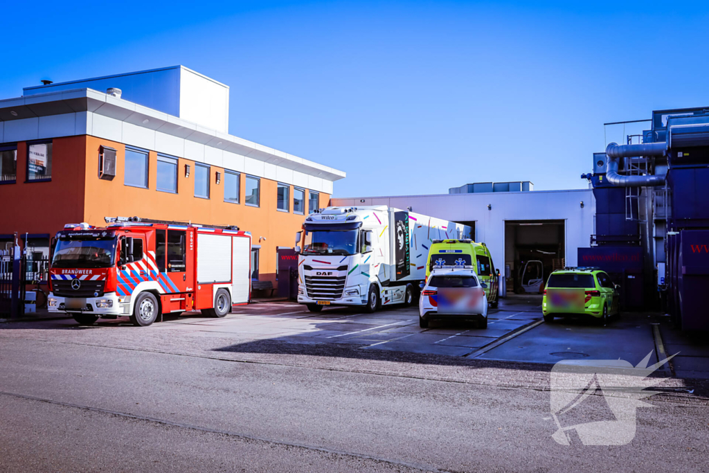 Ongeval in bedrijfspand van Drukkerij Wilco