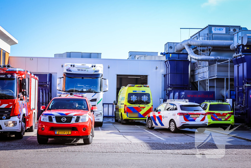 Ongeval in bedrijfspand van Drukkerij Wilco