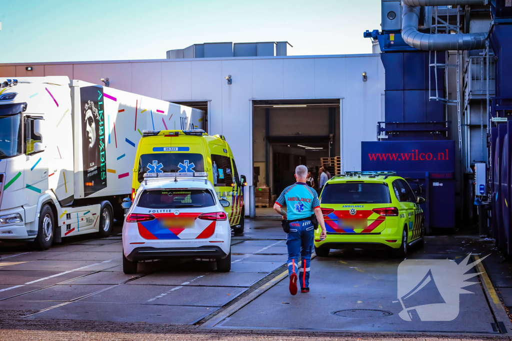 Ongeval in bedrijfspand van Drukkerij Wilco