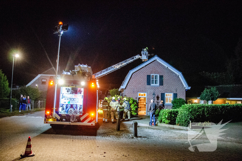 Brand in schoorsteen snel onder controle