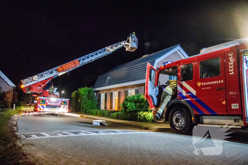 Brand in schoorsteen snel onder controle