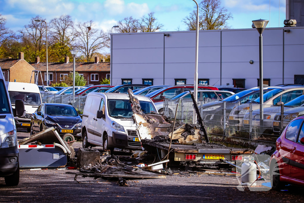 Onderzoek naar brand in bouwkeet