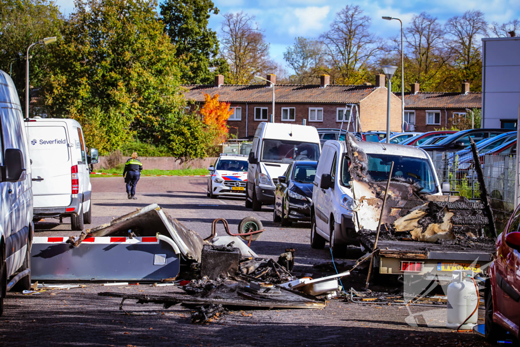 Onderzoek naar brand in bouwkeet