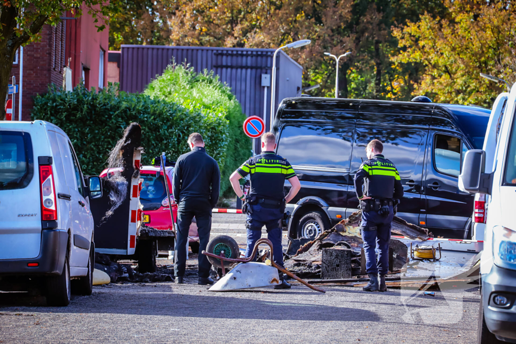 Onderzoek naar brand in bouwkeet