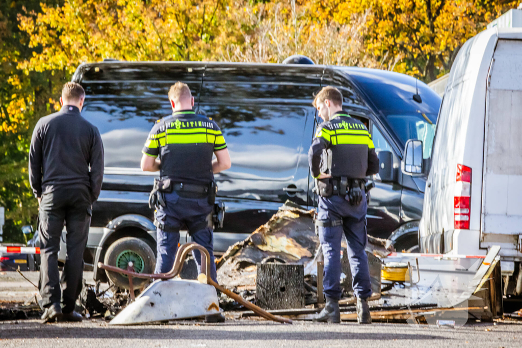 Onderzoek naar brand in bouwkeet