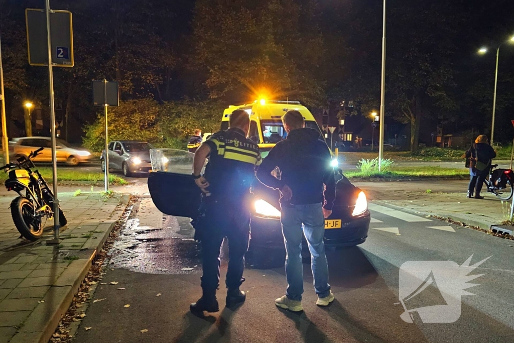 Fatbiker gewond door botsing met auto