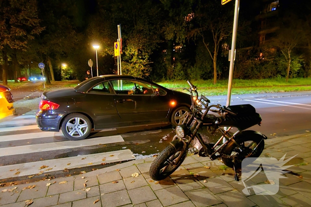 Fatbiker gewond door botsing met auto