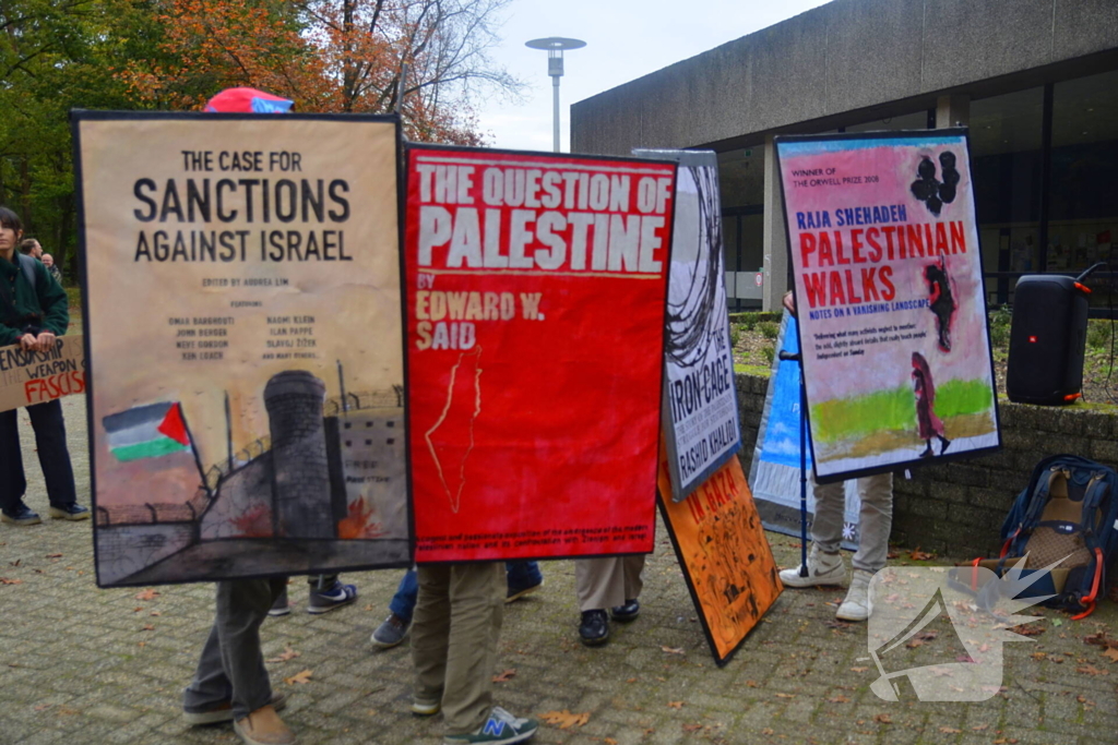 Pro Palestina demonstratie bij Nijmeegse Universiteit