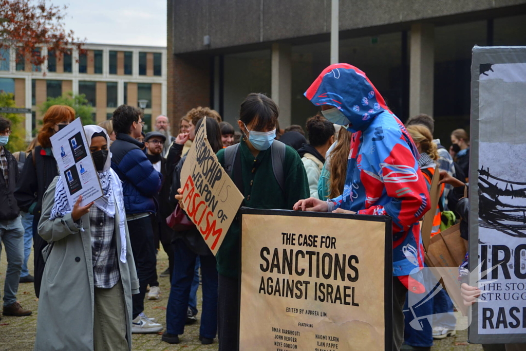 Pro Palestina demonstratie bij Nijmeegse Universiteit