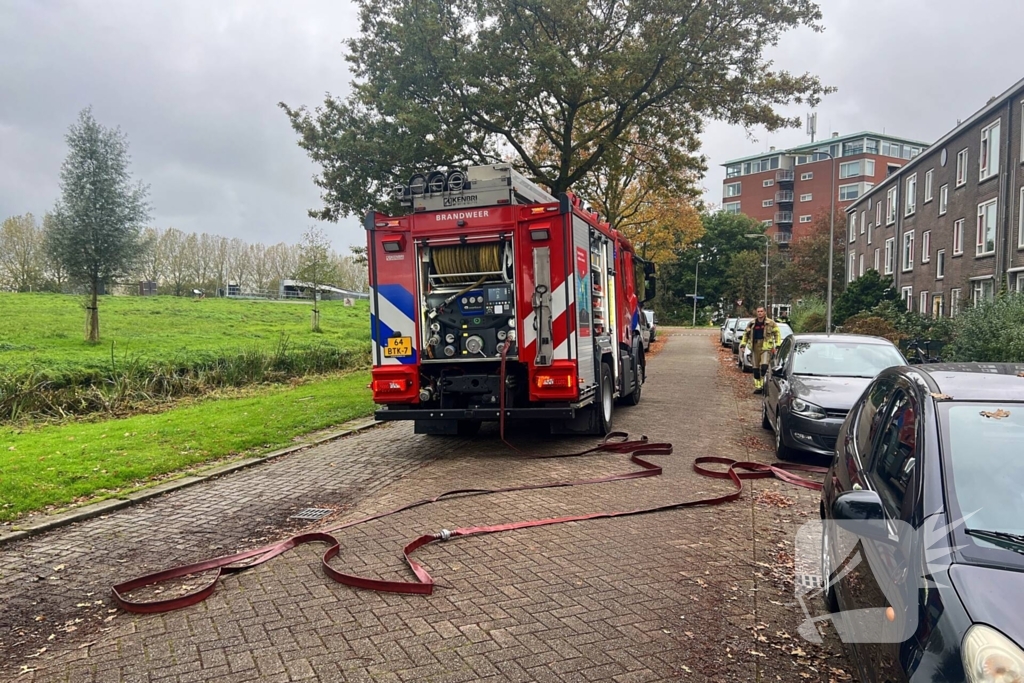 Smeltend plastic zet brandalarm in gang