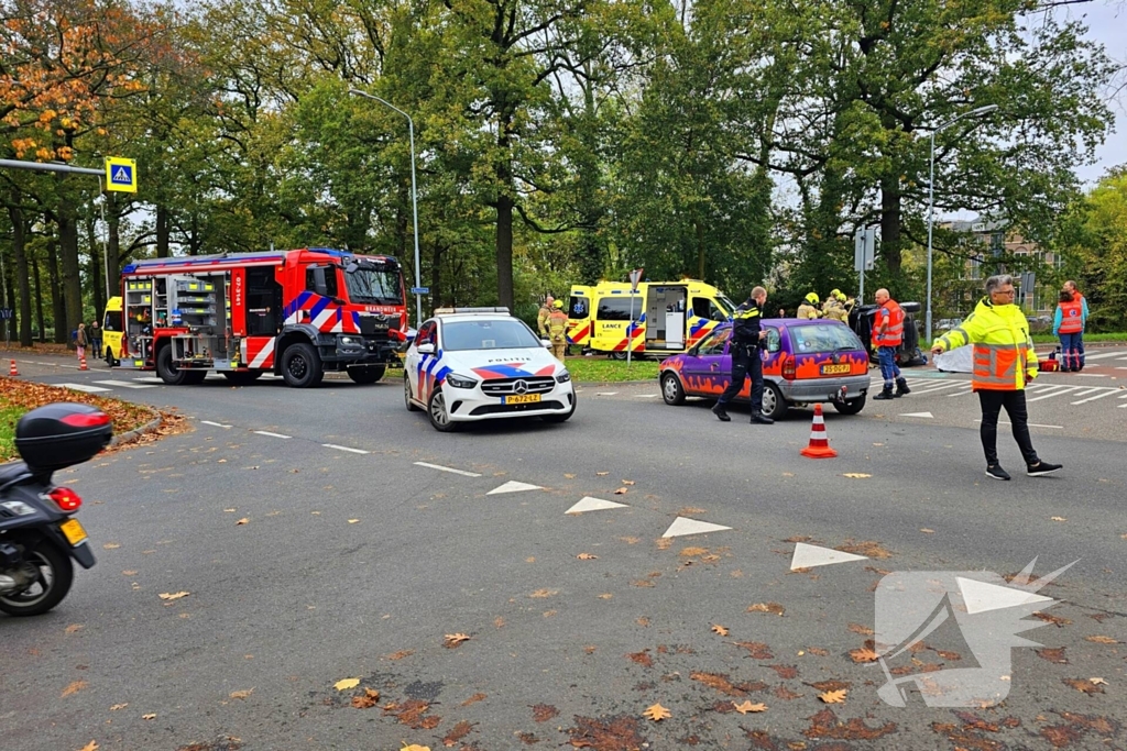 Voertuig gekanteld bij ernstig ongeval