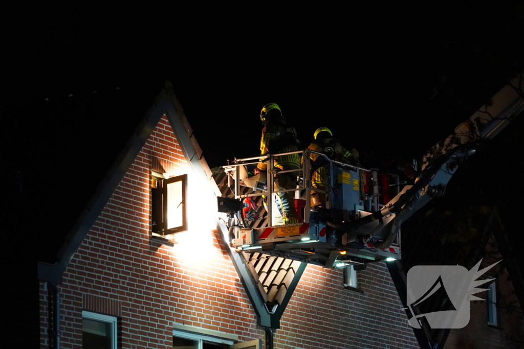 Grote brand in woning