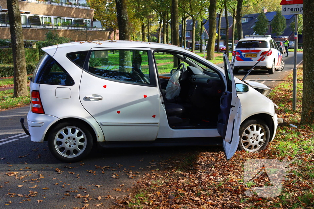 Automobiliste botst tegen boom