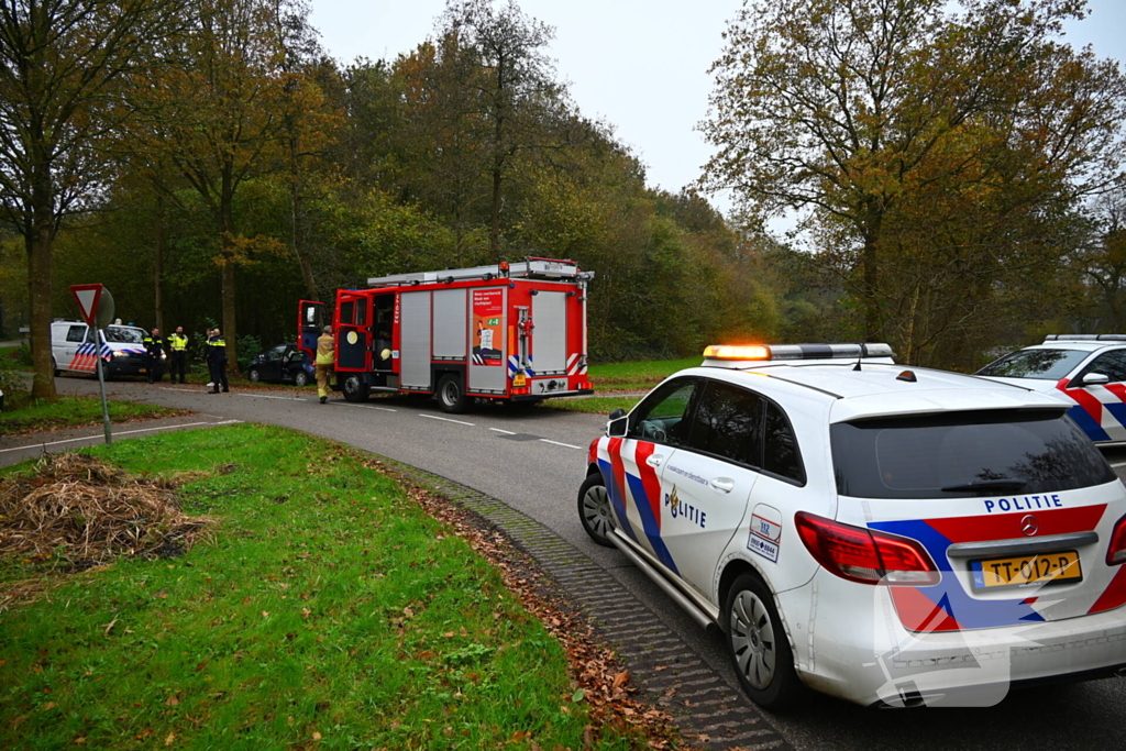 Automobilist botst frontaal op boom