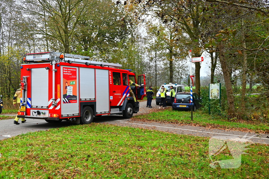 Automobilist botst frontaal op boom