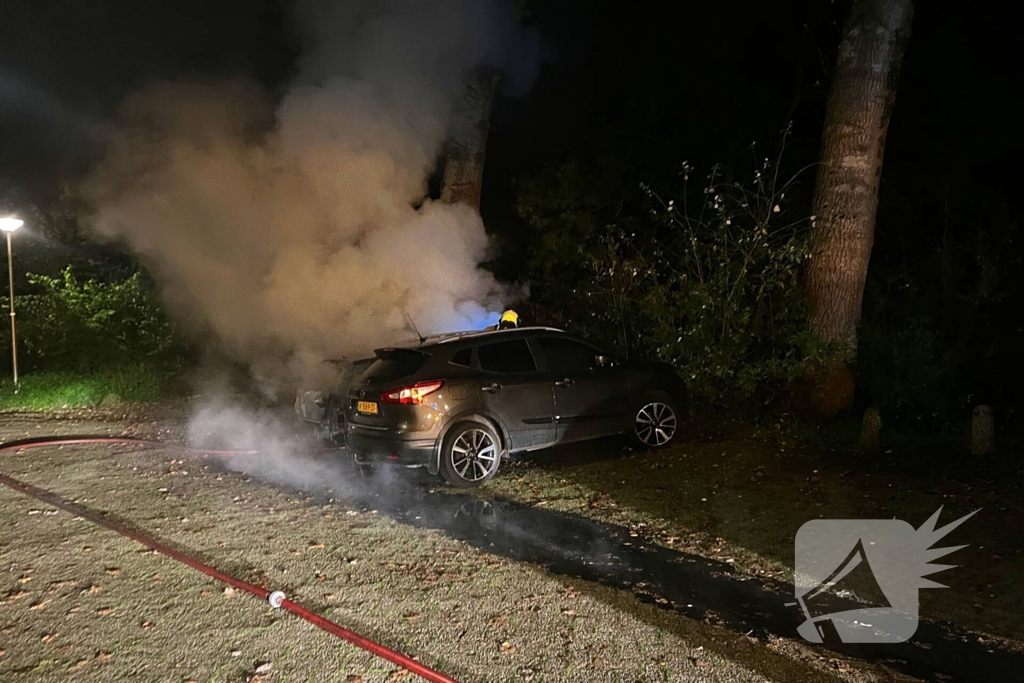 Geparkeerde auto verwoest door brand