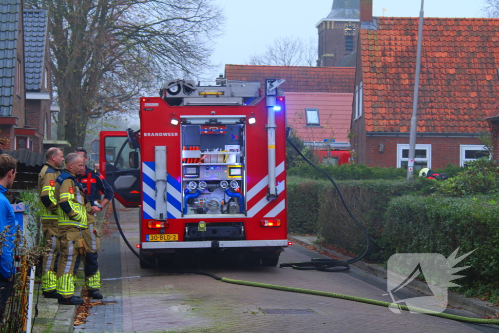 Flinke rookontwikkeling bij middelbrand in woning