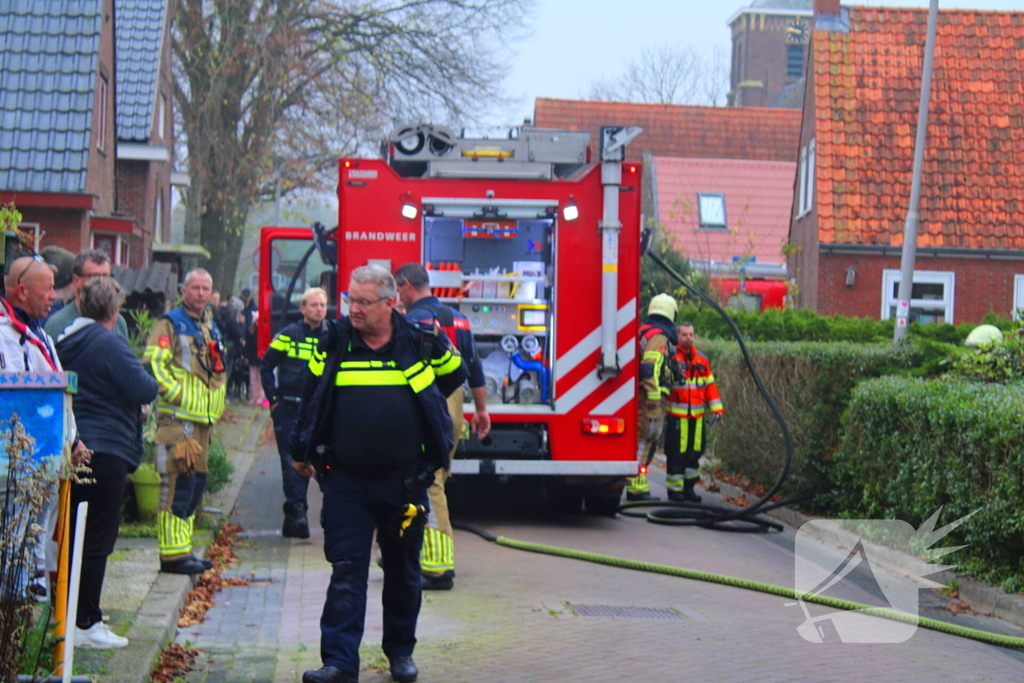 Flinke rookontwikkeling bij middelbrand in woning