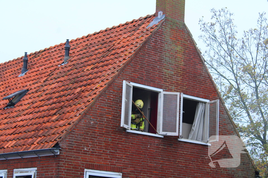 Flinke rookontwikkeling bij middelbrand in woning