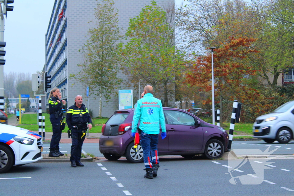 Automobilist klapt op paal