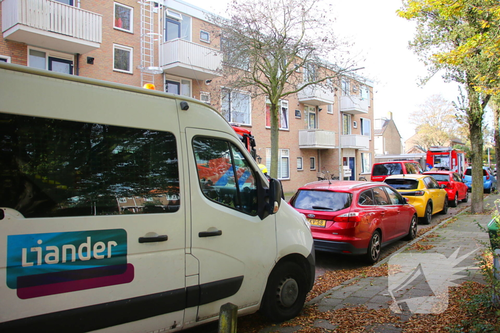 Gasleiding beschadigd na botsing met paaltje