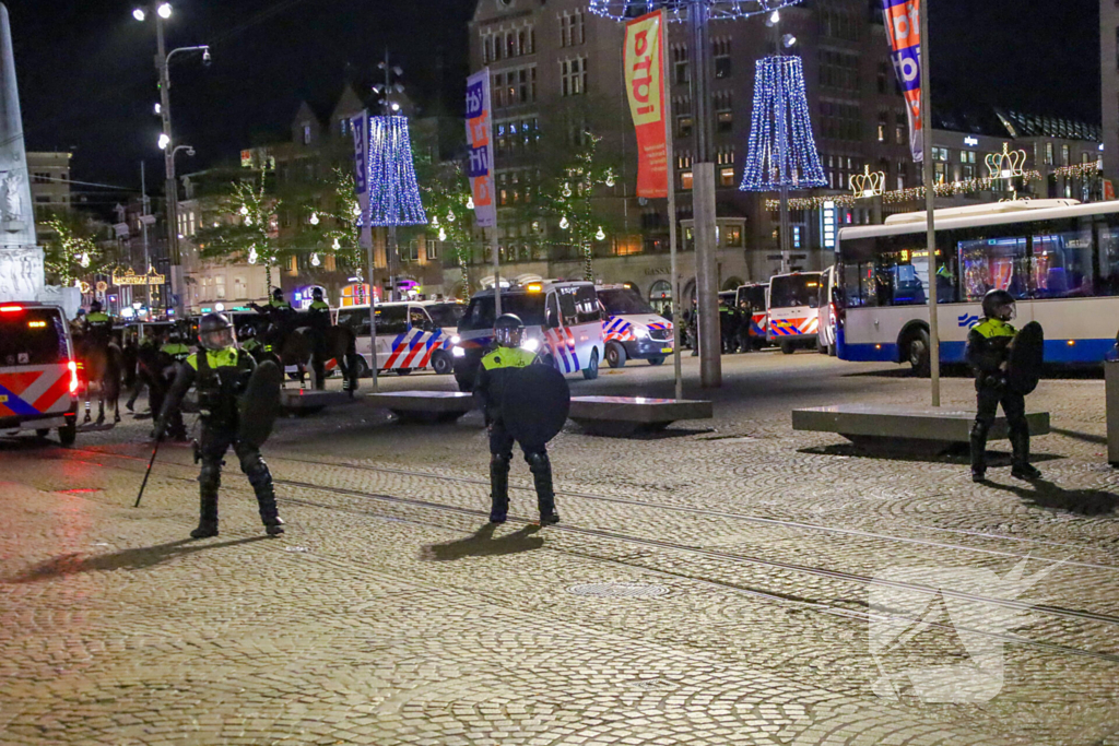 Opnieuw demonstratie, politie grootschalig aanwezig