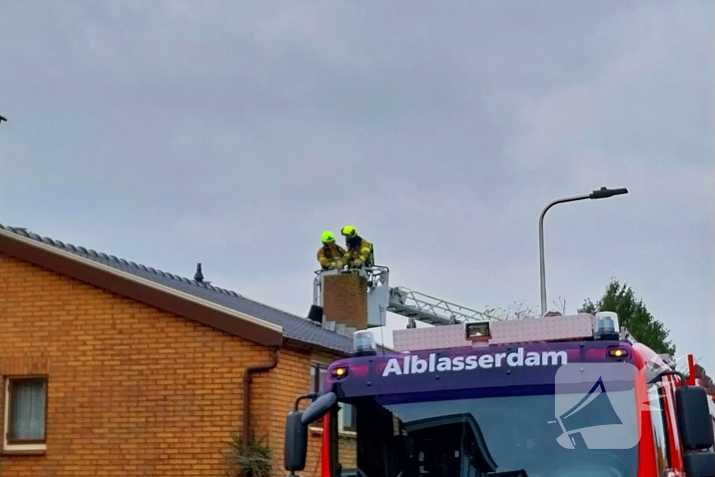 Schoorsteenbrand in de kiem gesmoord