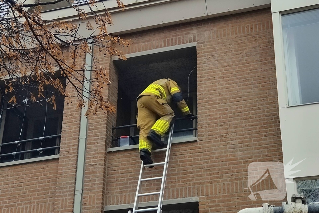 Brandweer redt duif die vast zit op balkon