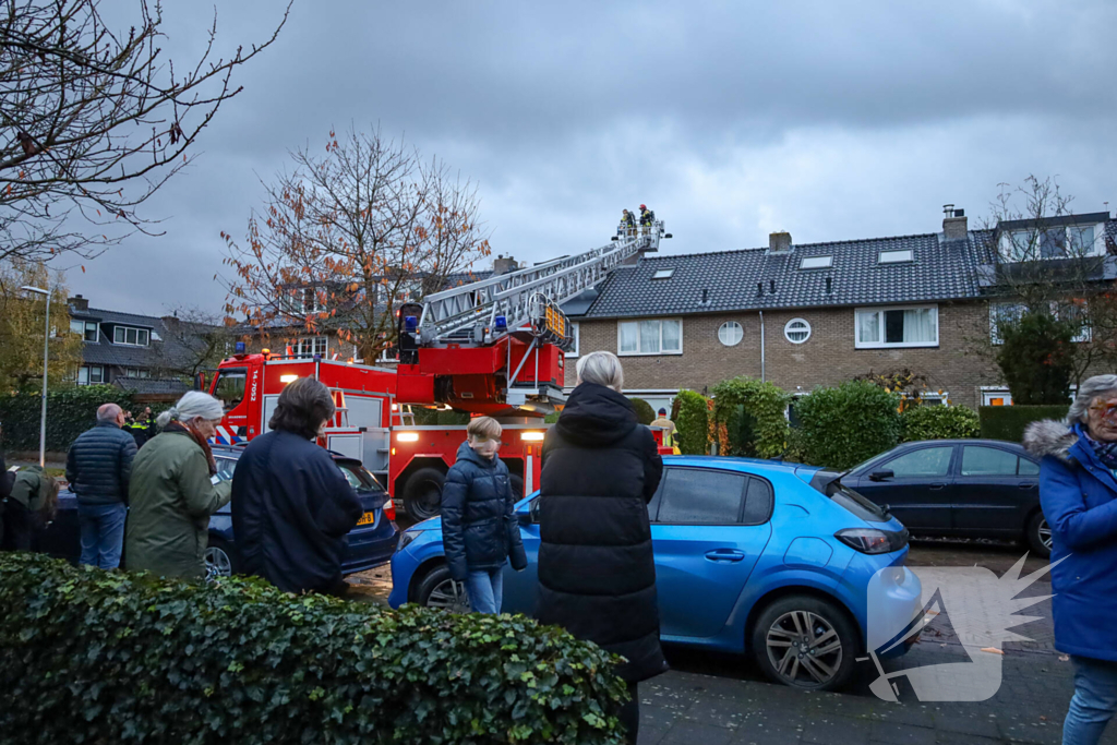 Schoorsteenbrand trekt veel bekijks