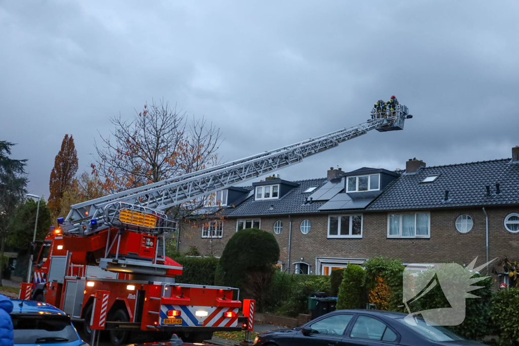 Schoorsteenbrand trekt veel bekijks