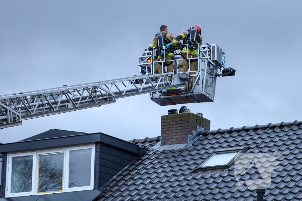 Schoorsteenbrand trekt veel bekijks