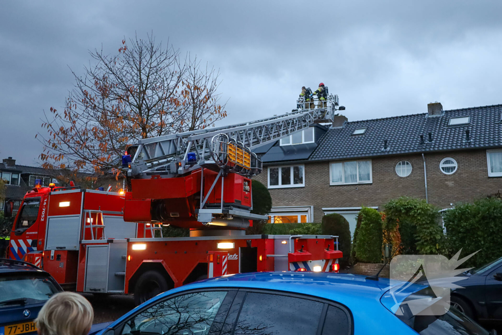 Schoorsteenbrand trekt veel bekijks