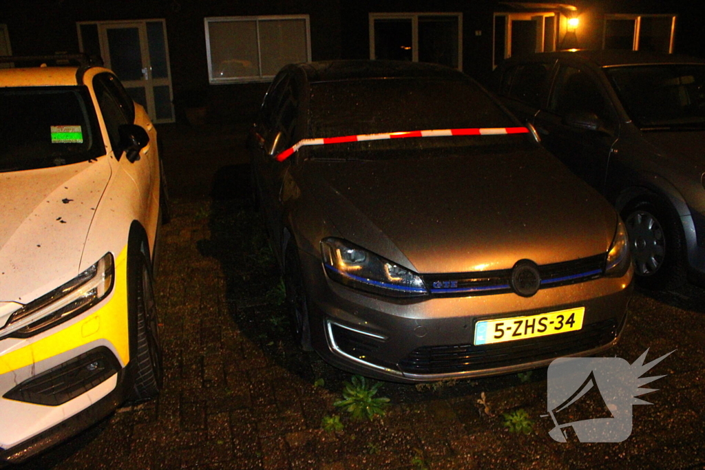 Geparkeerde auto door brand verwoest