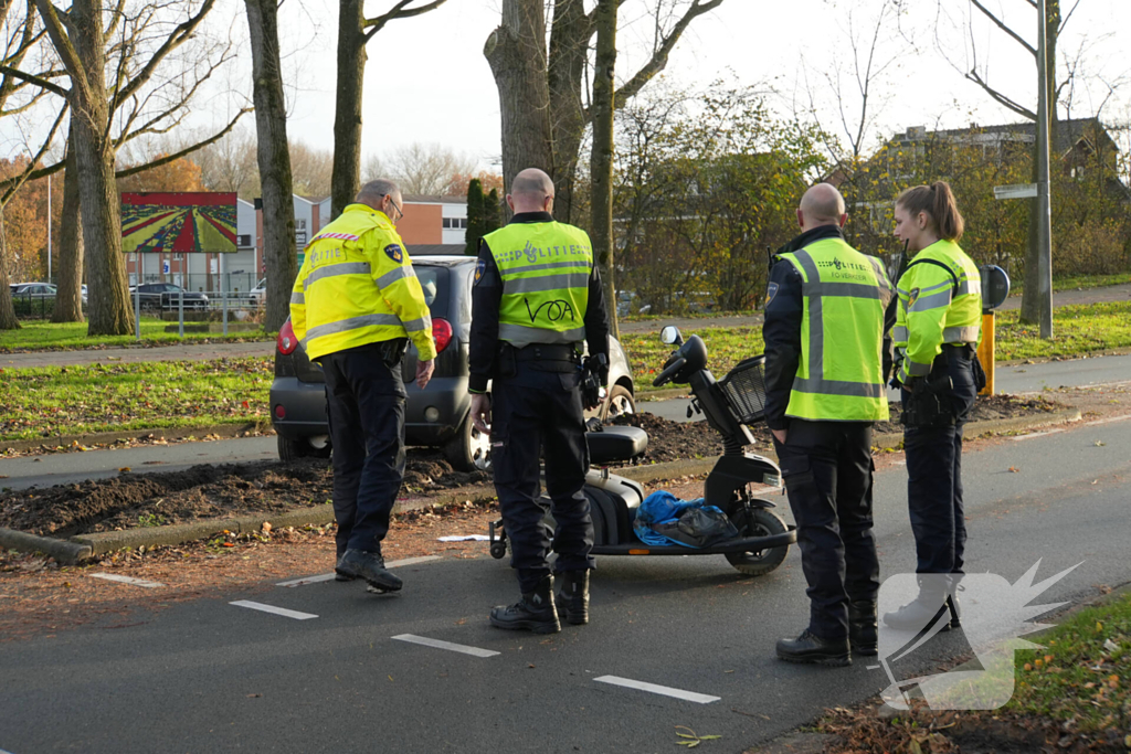 Scootmobiel bestuurder gewond bij ongeval met auto