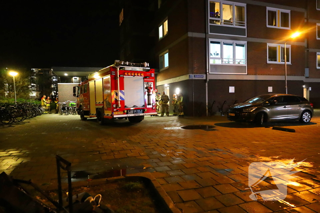 Persoon gewond bij brand in flatwoning