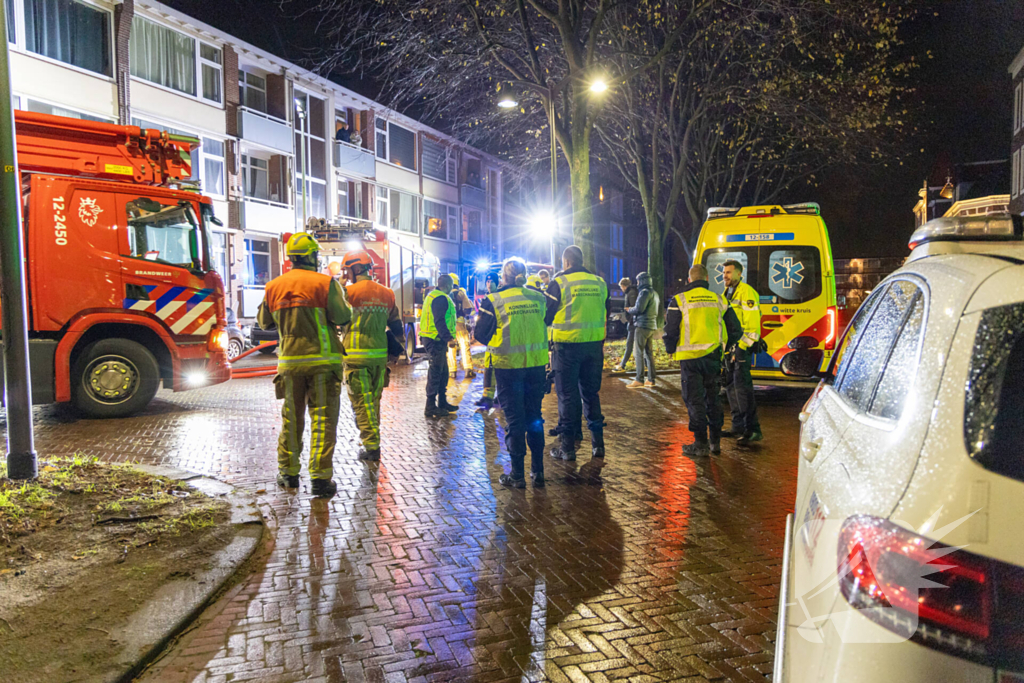 Portiekflat ontruimd wegens brand