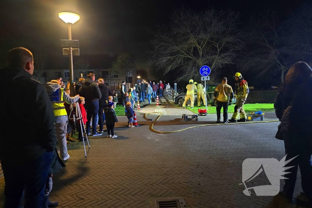 Veel bekijks bij brandweer oefening