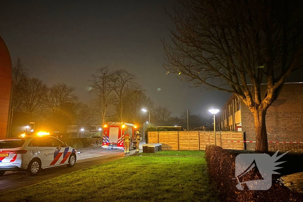 Voorgevel woning verwoest door explosie